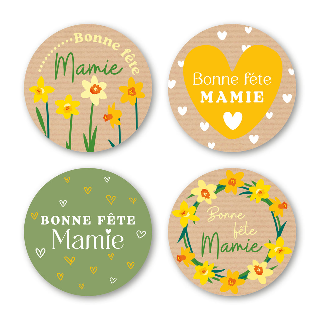 Étiquette Bonne Fête Mamie