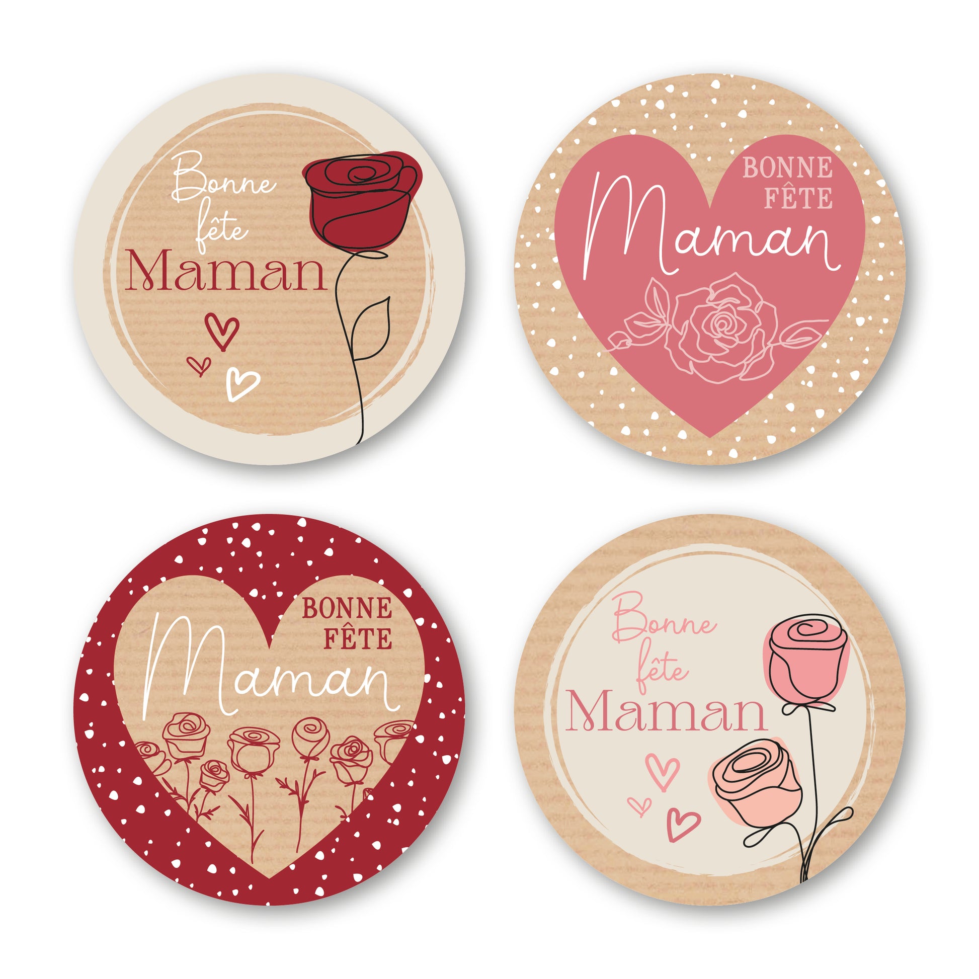 Étiquette Adhésive - Bonne Fête Maman