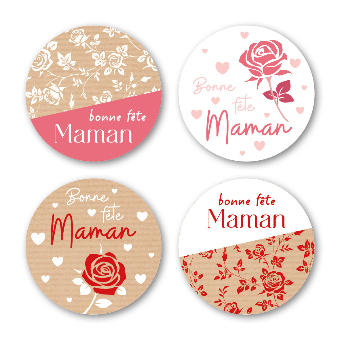 Étiquette Adhésive - Bonne Fête Maman