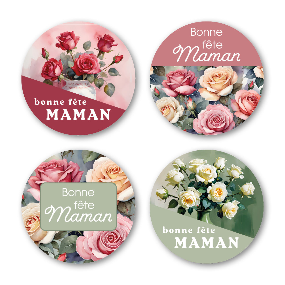 Étiquette Adhésive - Bonne Fête Maman
