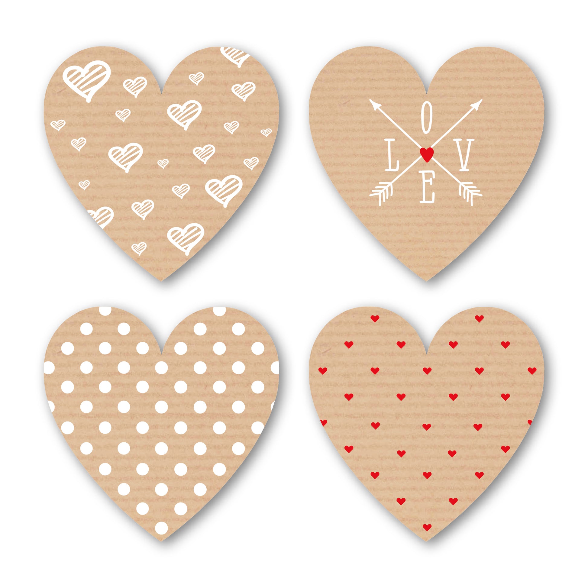 Étiquette Adhésive - Cœurs