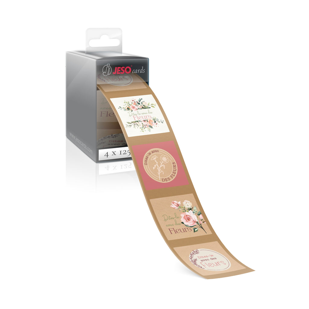 Étiquette Adhésive - Dites-le avec des fleurs