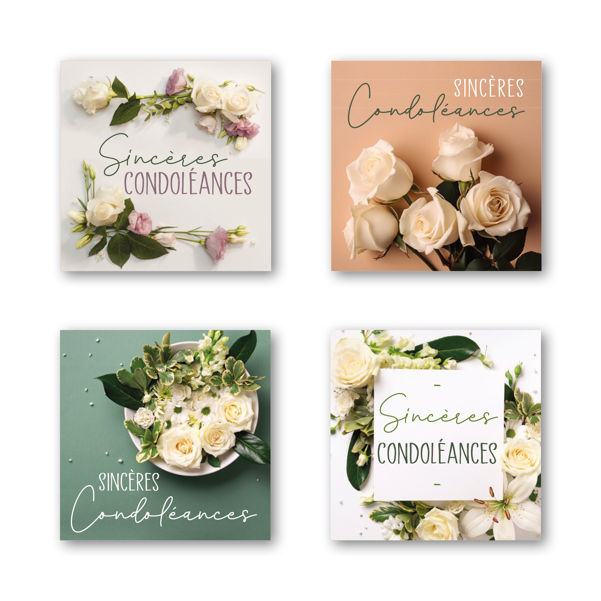 Étiquette Adhésive - Condoléances