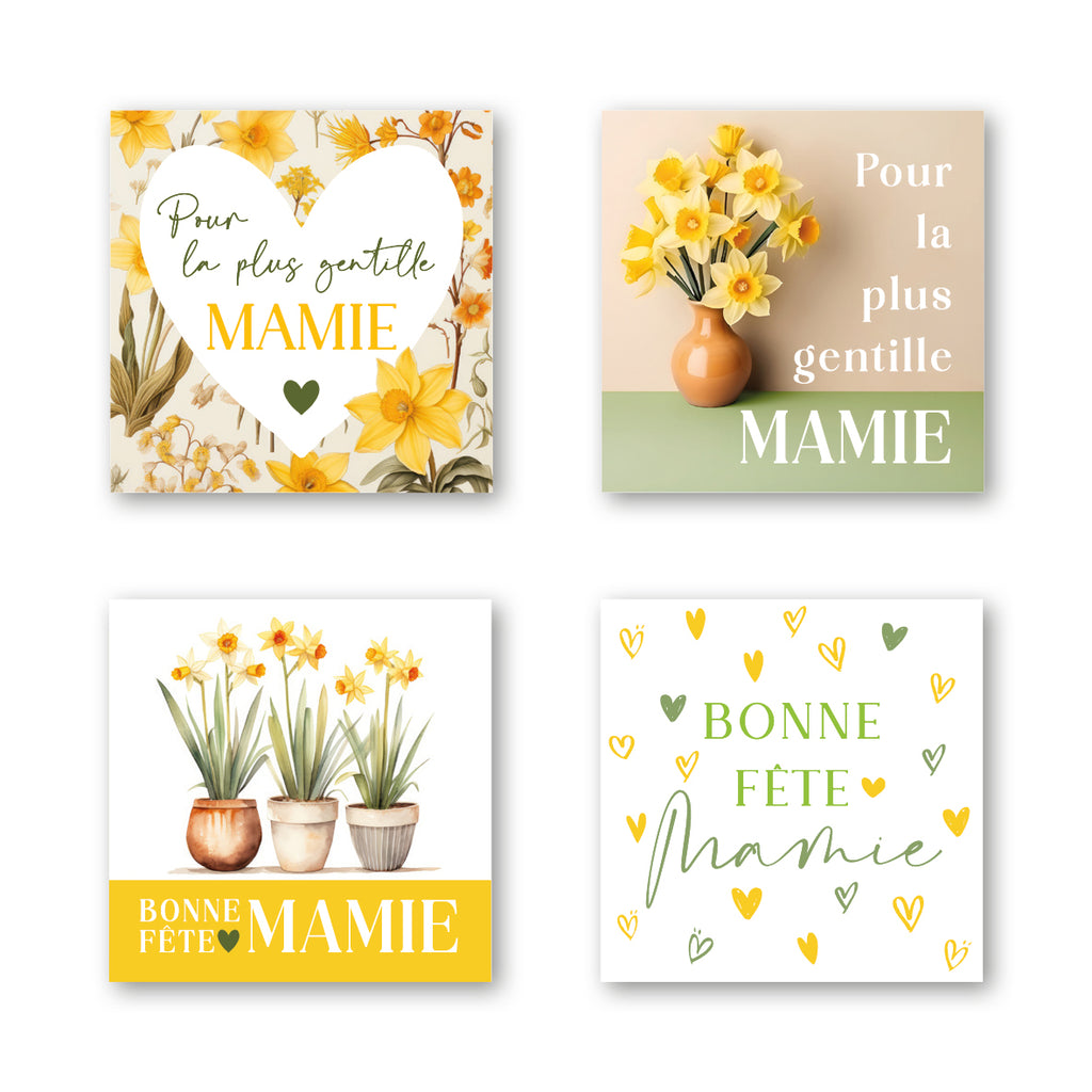 Étiquette Bonne Fête Mamie