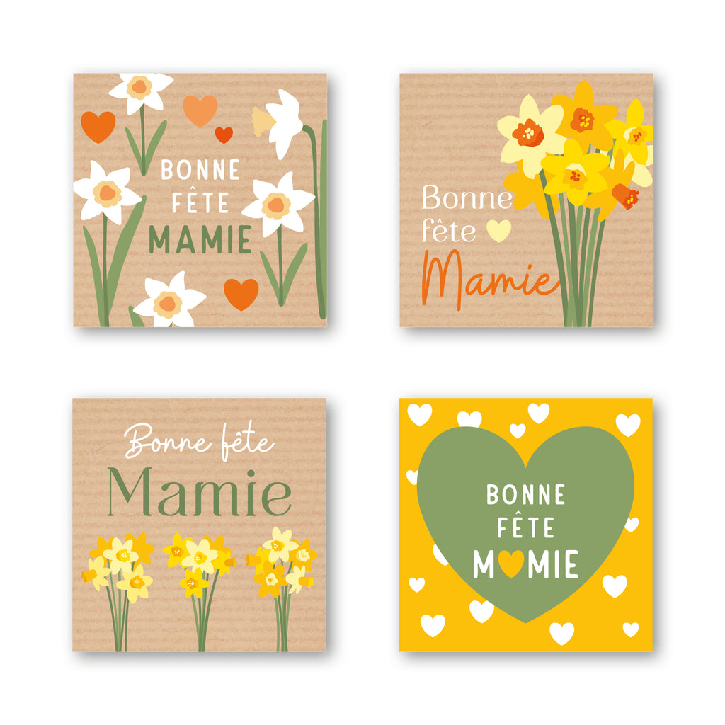 Étiquette Bonne Fête Mamie
