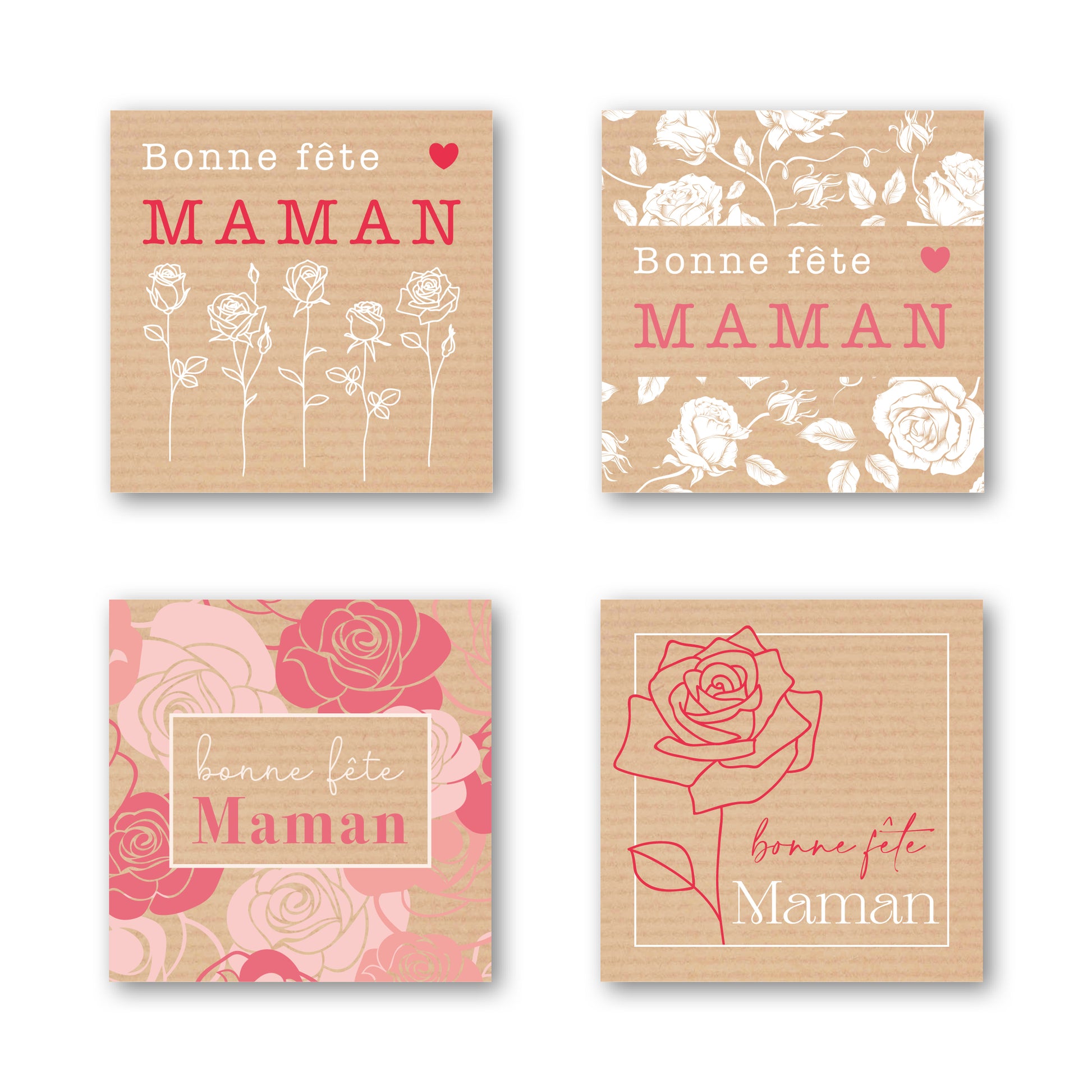 Étiquette Adhésive - Bonne Fête Maman