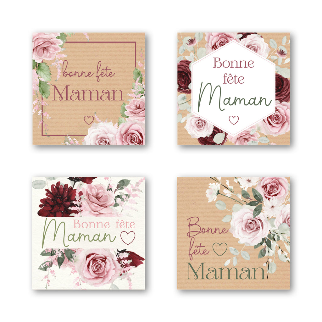 Étiquette Adhésive - Bonne Fête Maman