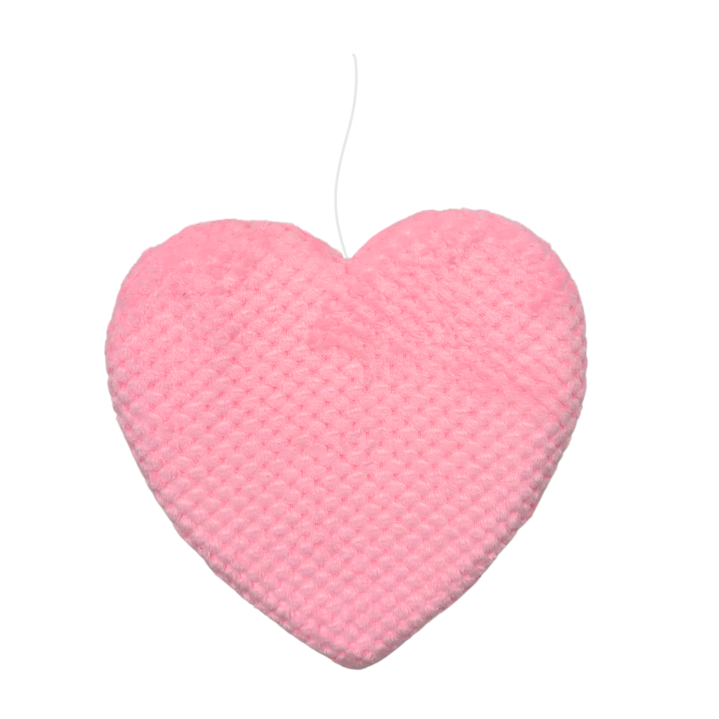 Cœur Bouloche Rose à Suspendre