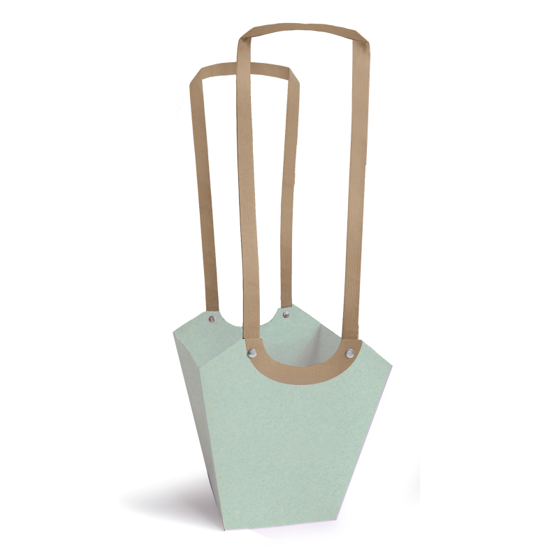 Sac Aqua en carton avec longues poignées plates papiers