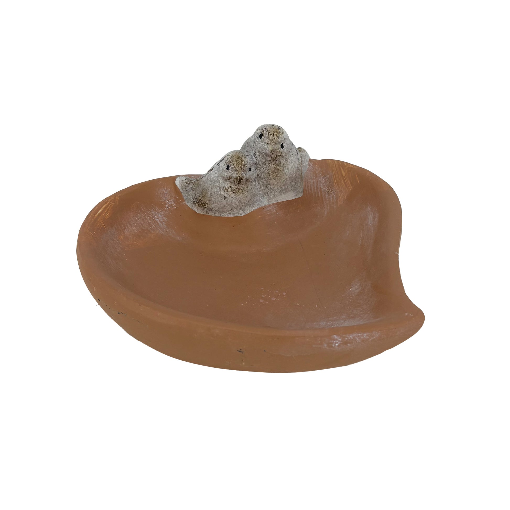 Cœur Terracotta avec Oiseaux