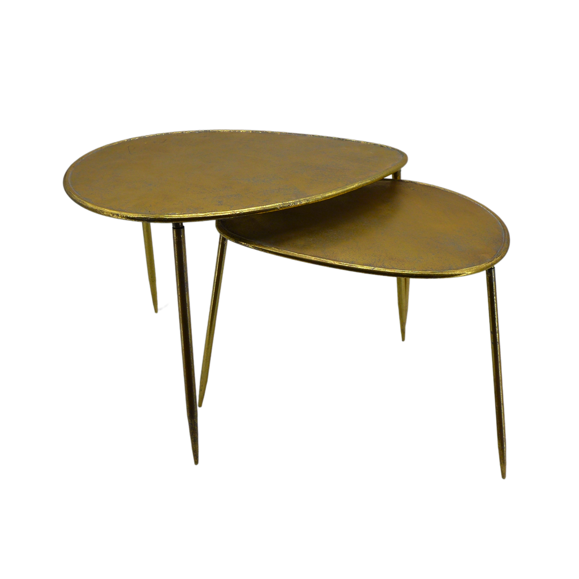 Table de salon métal or
