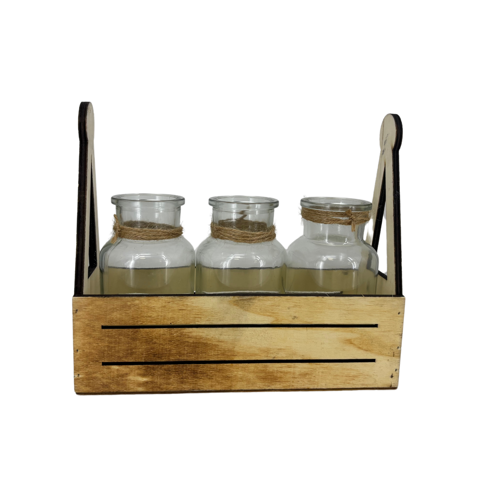 Box en Bois 3 Vases