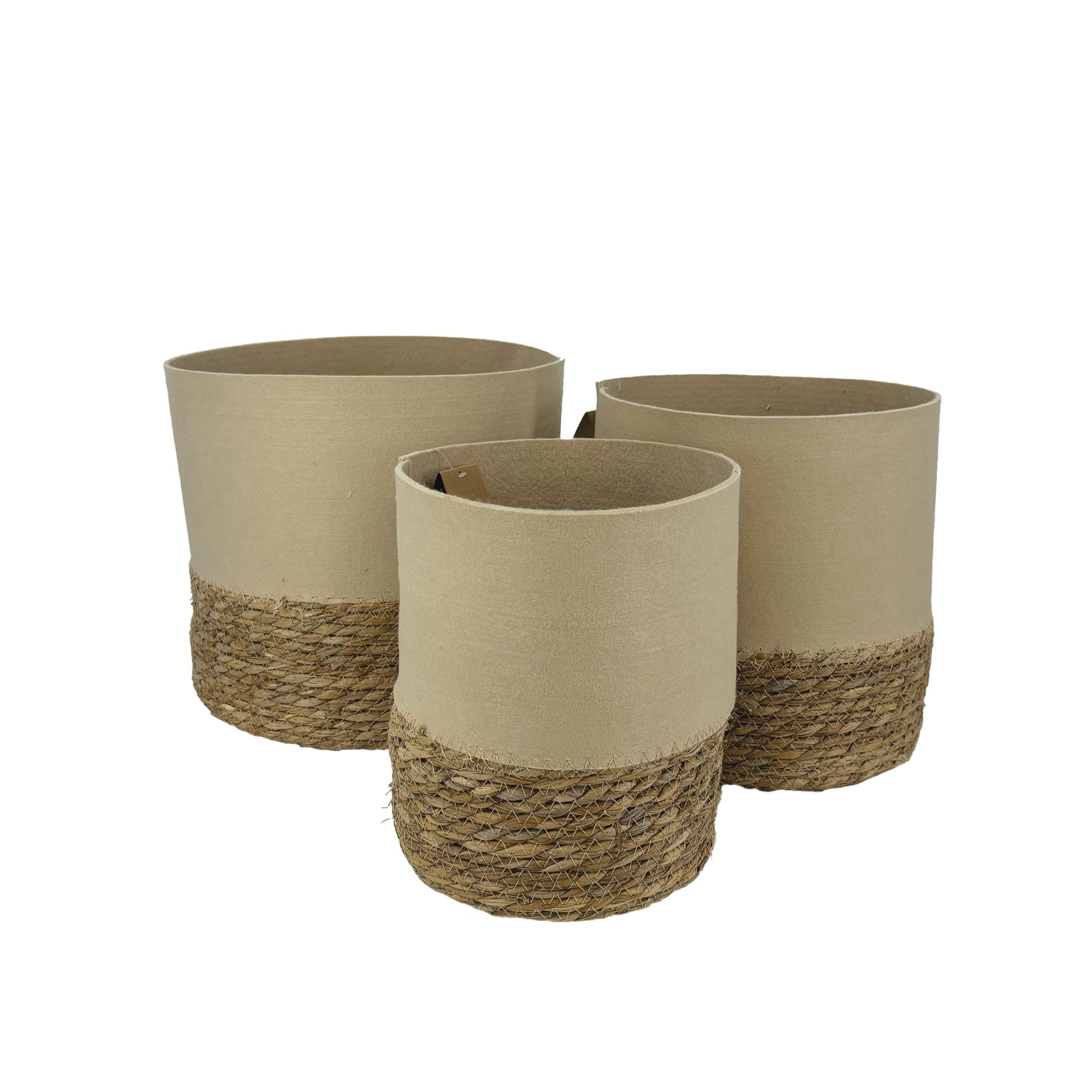 Cache-pots en Cordes et Toile