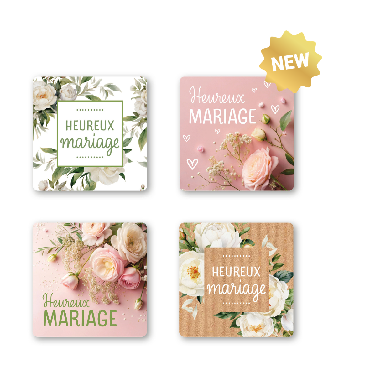 Etiquettes "Heureux mariage"
