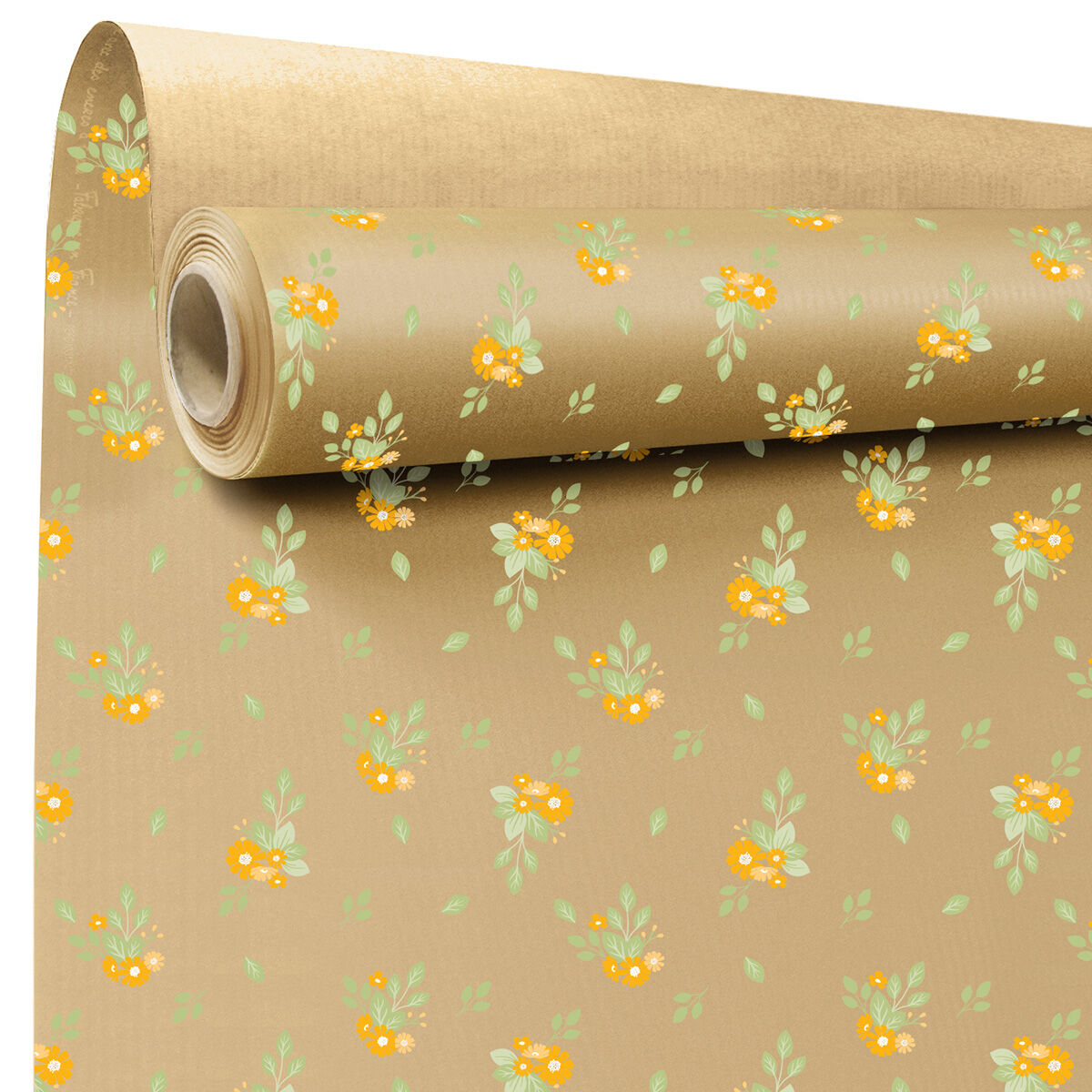 Rouleau Kraft Naturel Corrina Motif Fleurs