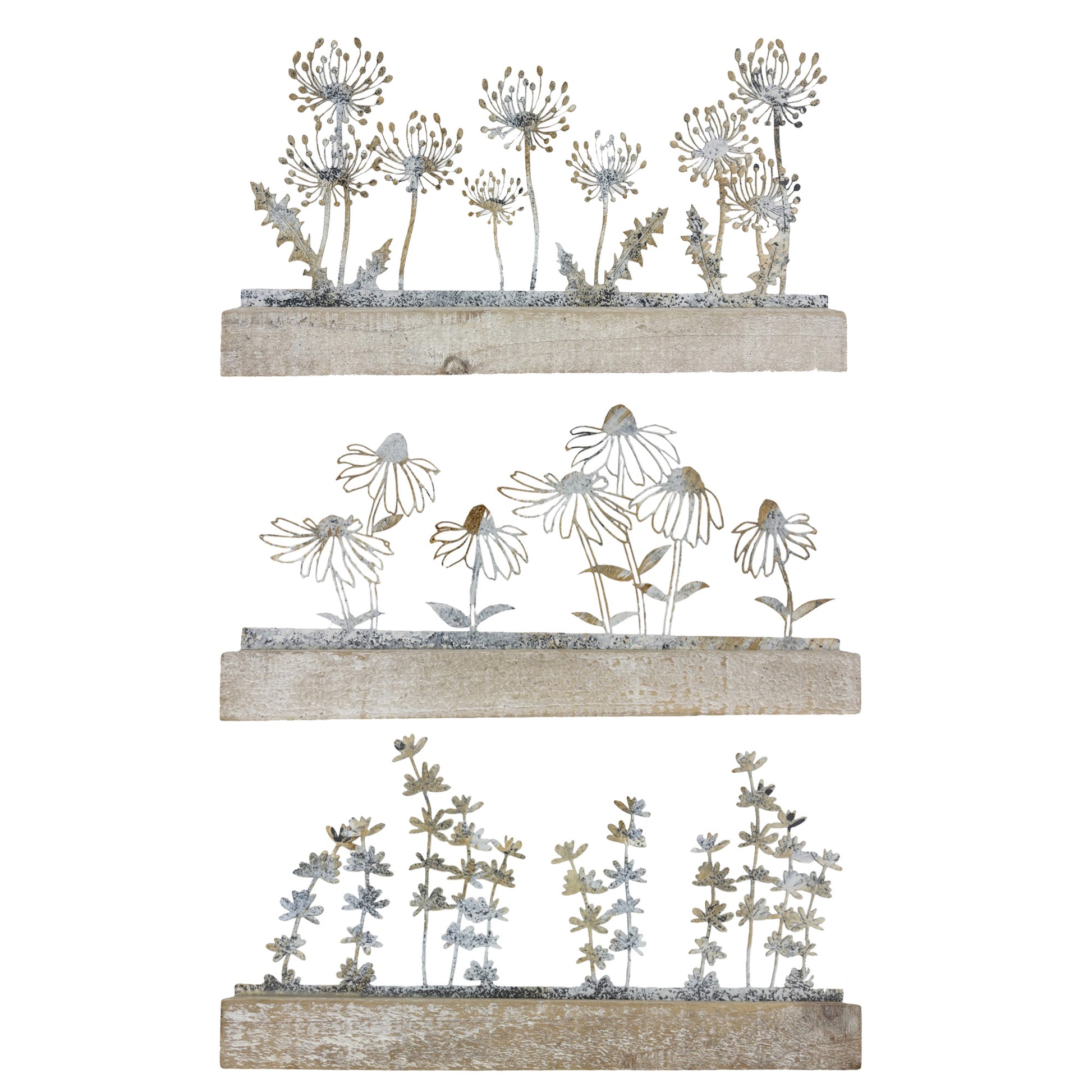 Assortiment Fleurs en Fer set de 3