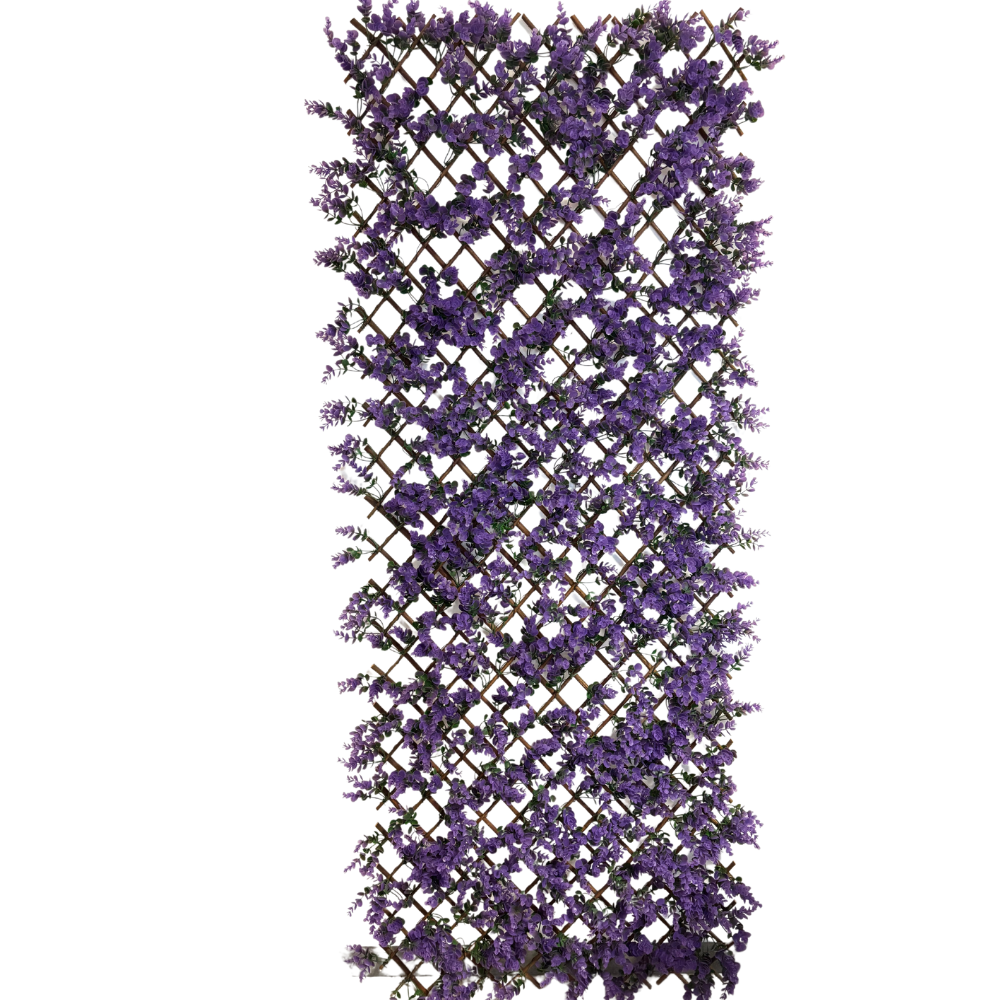 Mur végétal Fleurs + bois