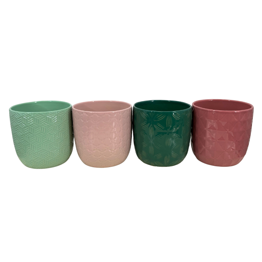 Cache-pots Gres 4 couleurs