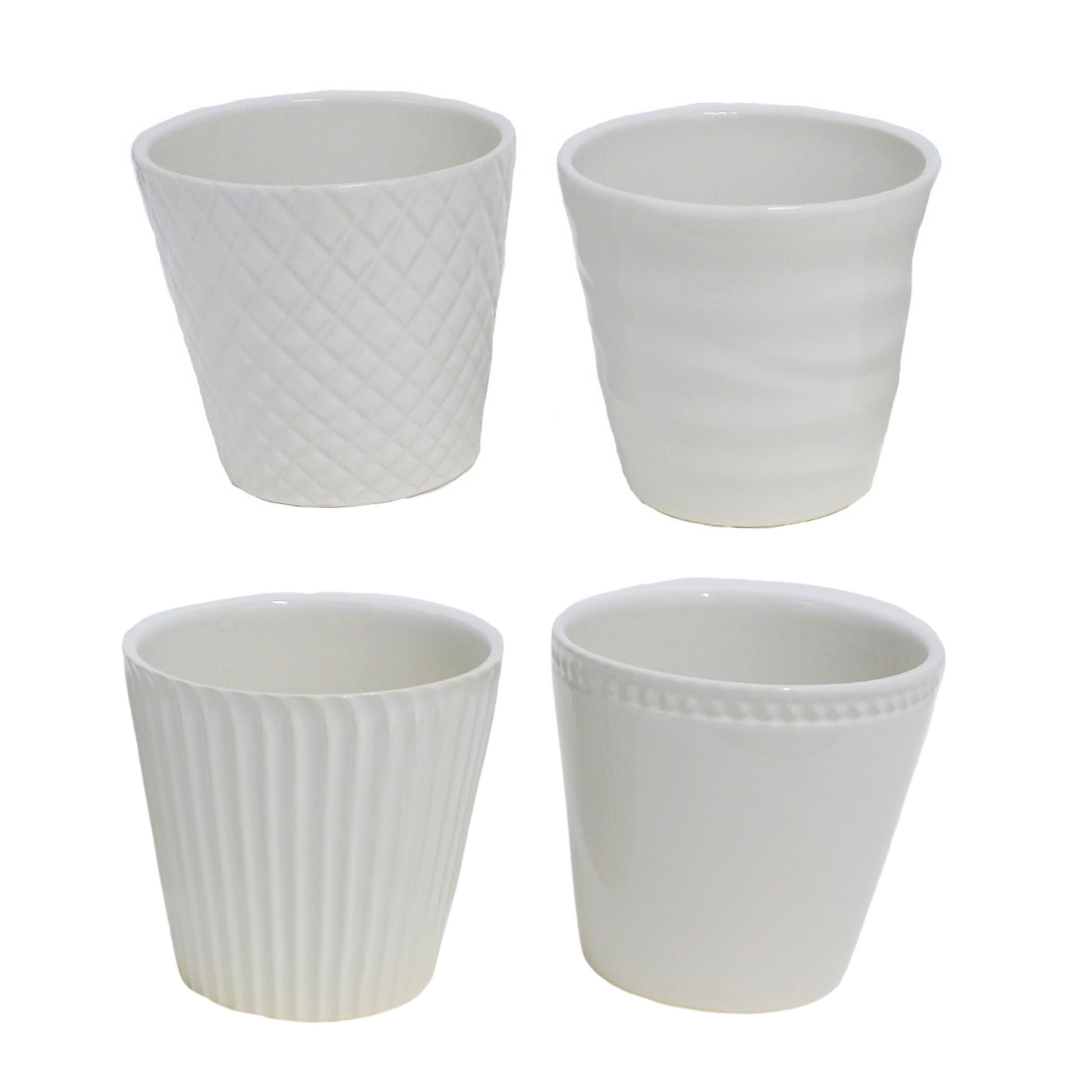 Cache pot Gres Blanc