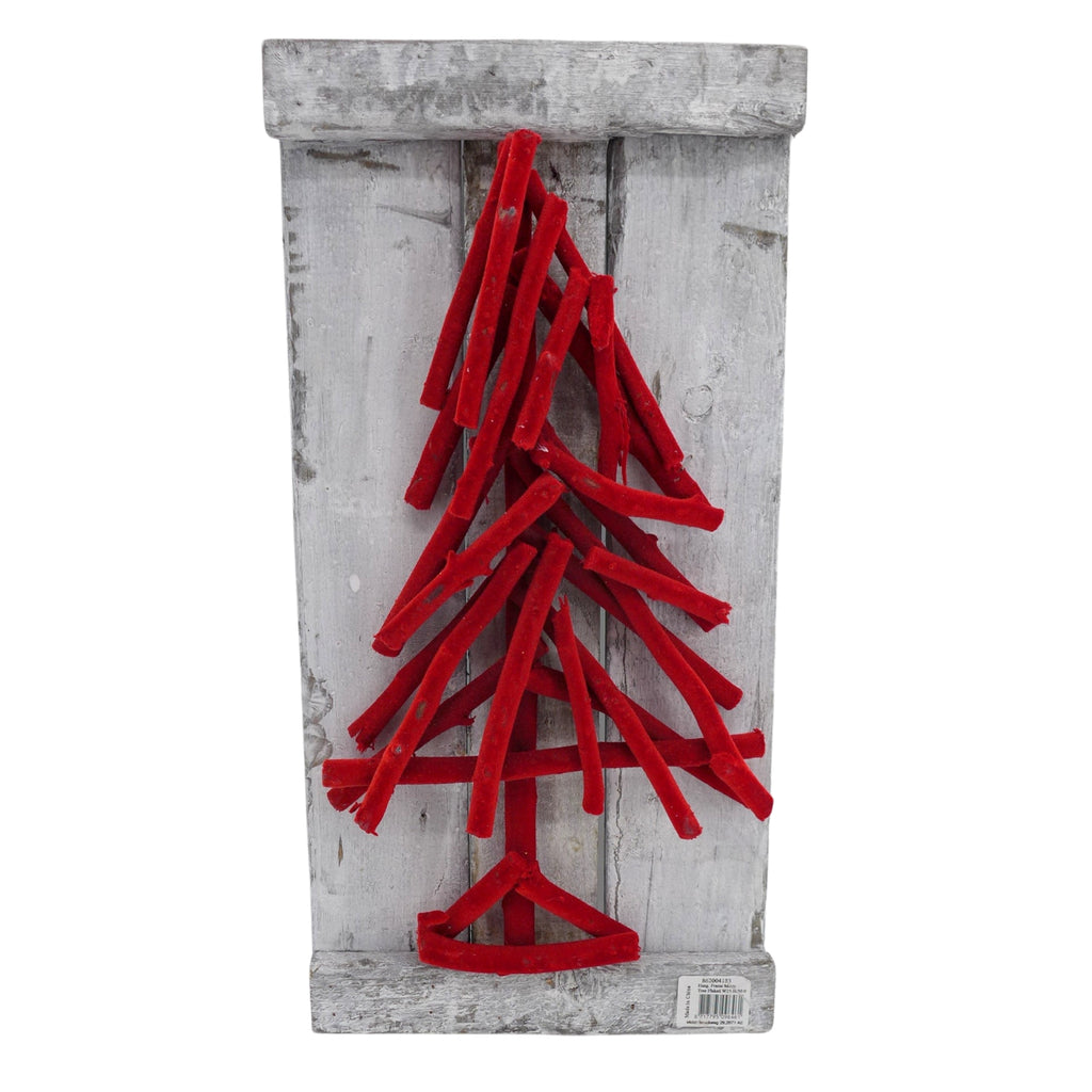 Tableau en Bois avec Sapin en Velours