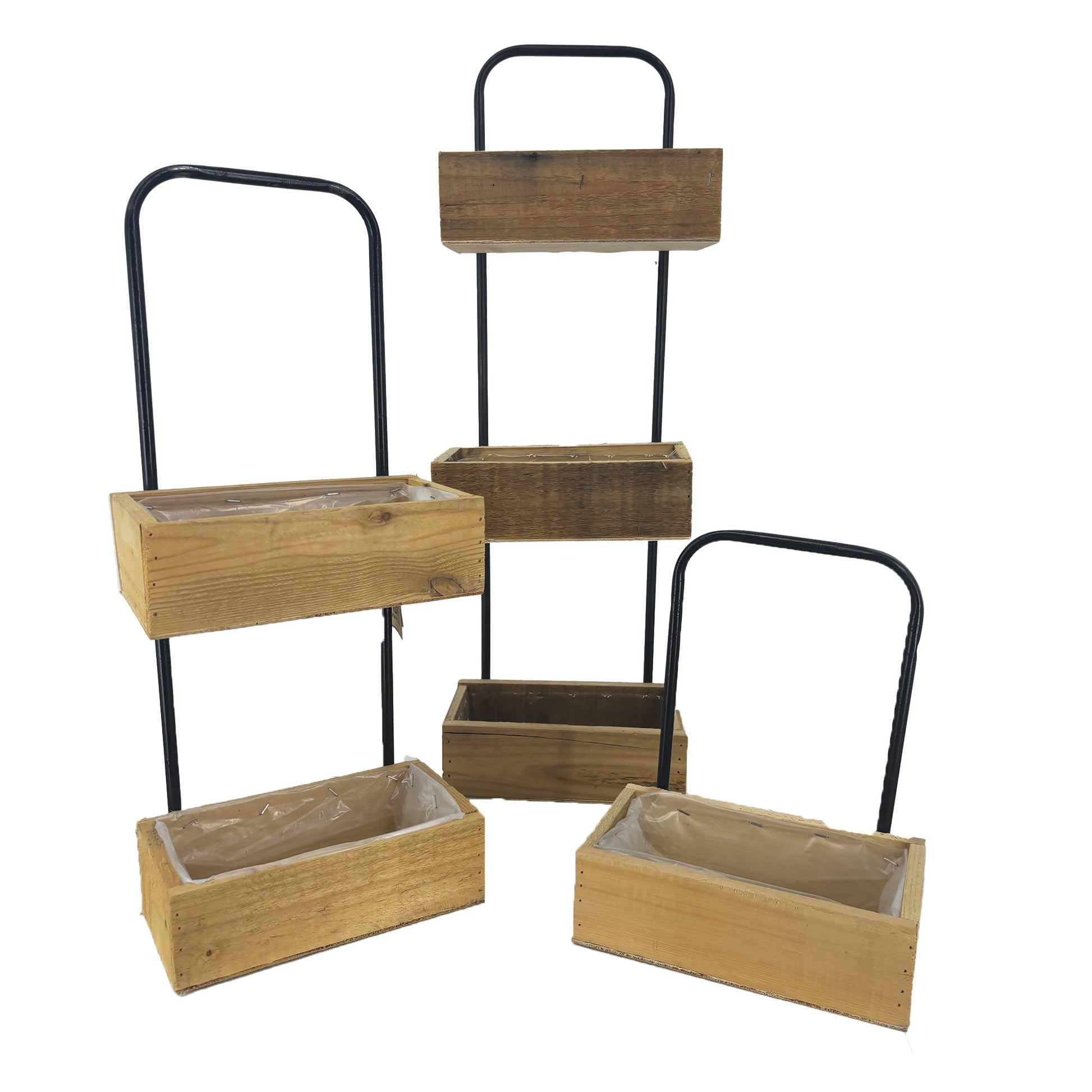 Jardinières en Bois avec Structure Métallique
