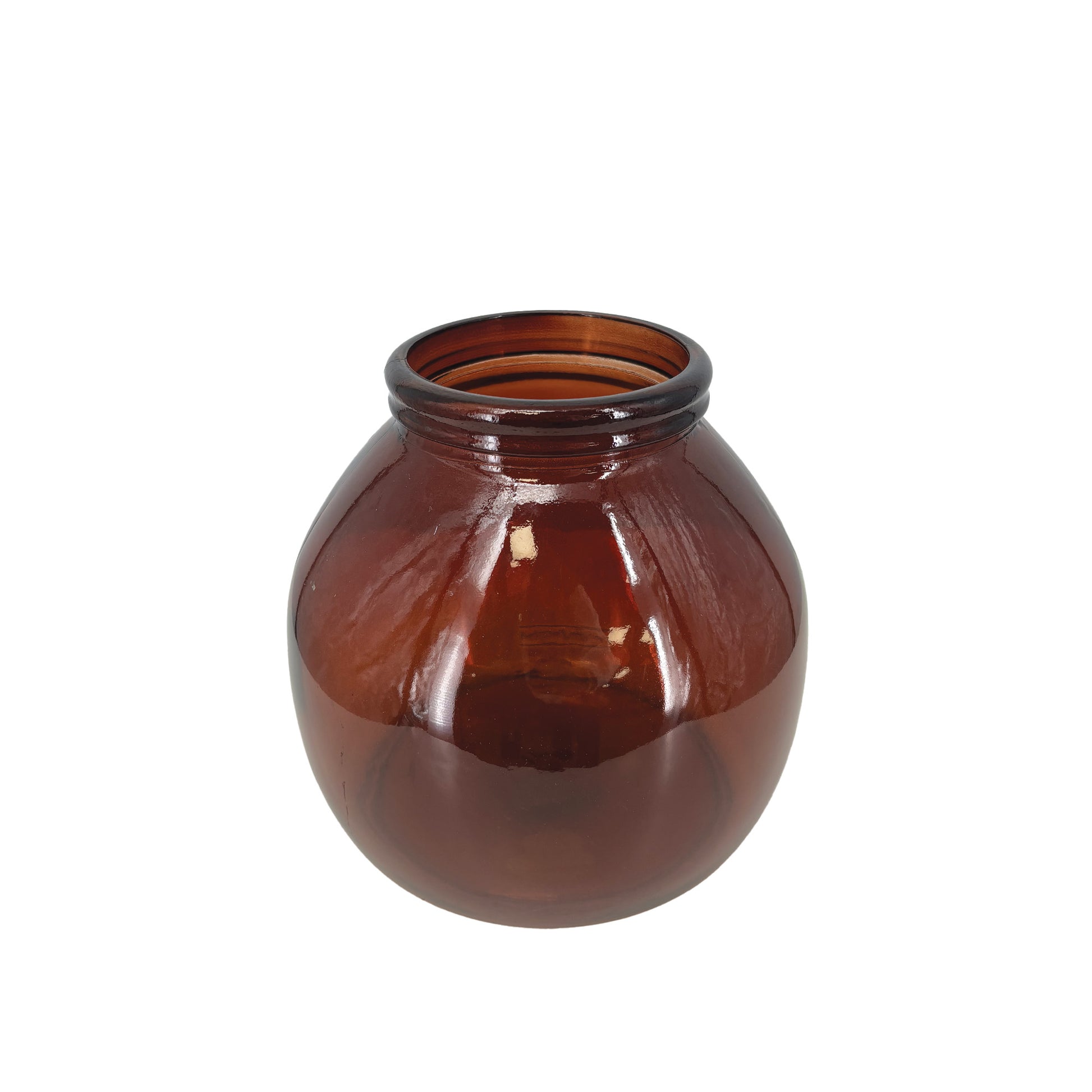 Vases en Verre Rouge Brique