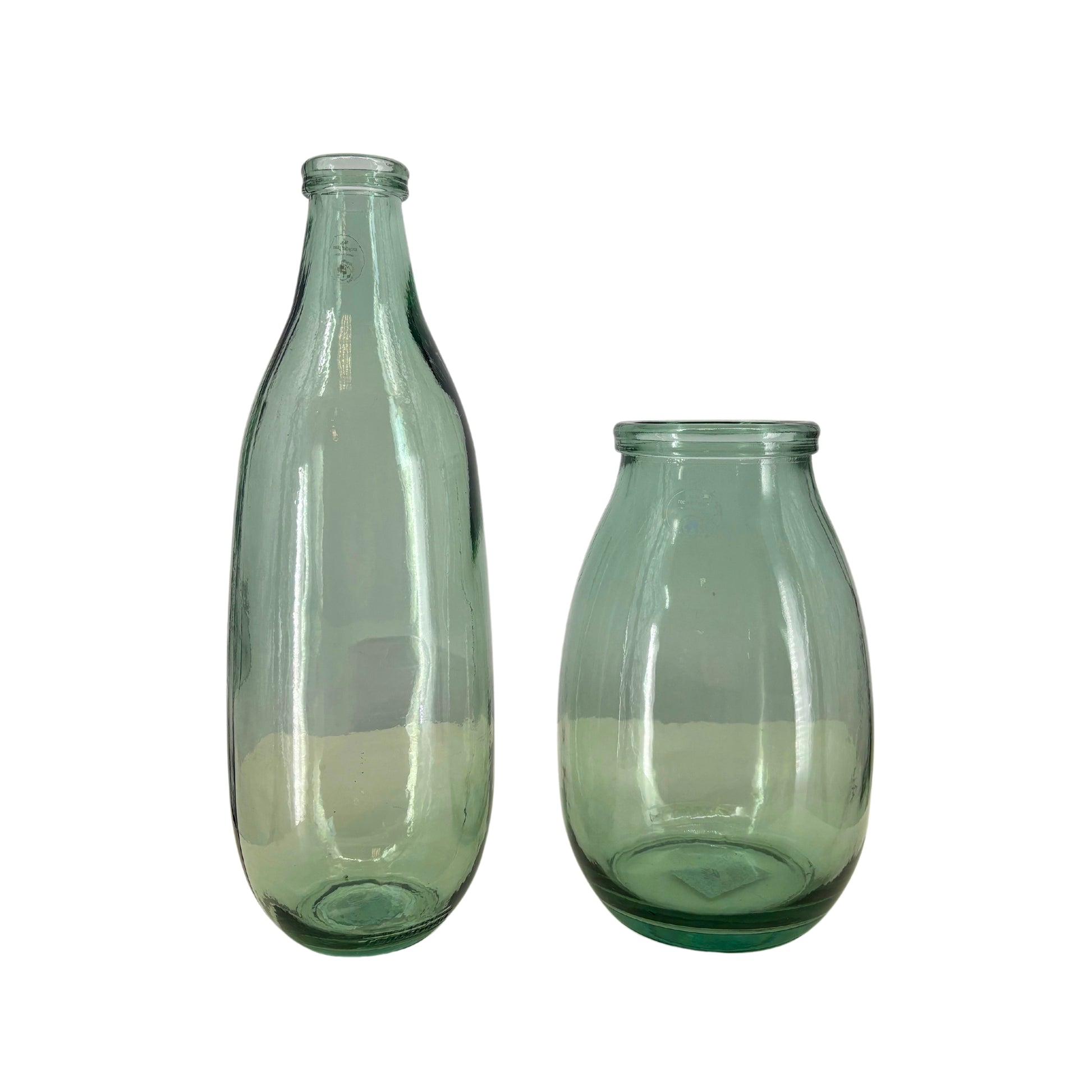 Vases Bouteille en Verre Vert