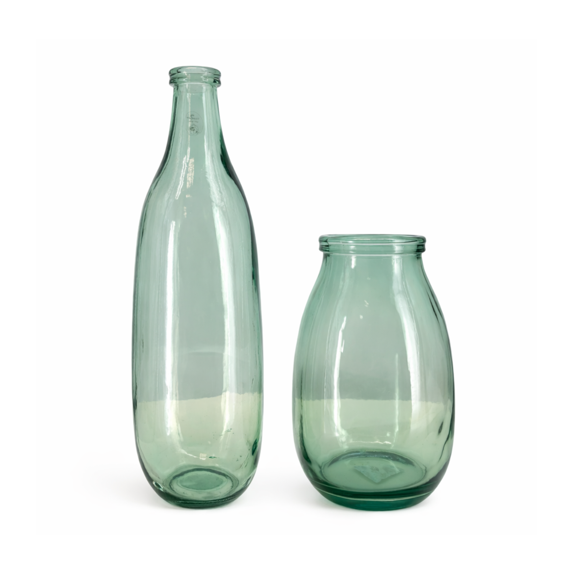 Vases Bouteille en Verre Vert