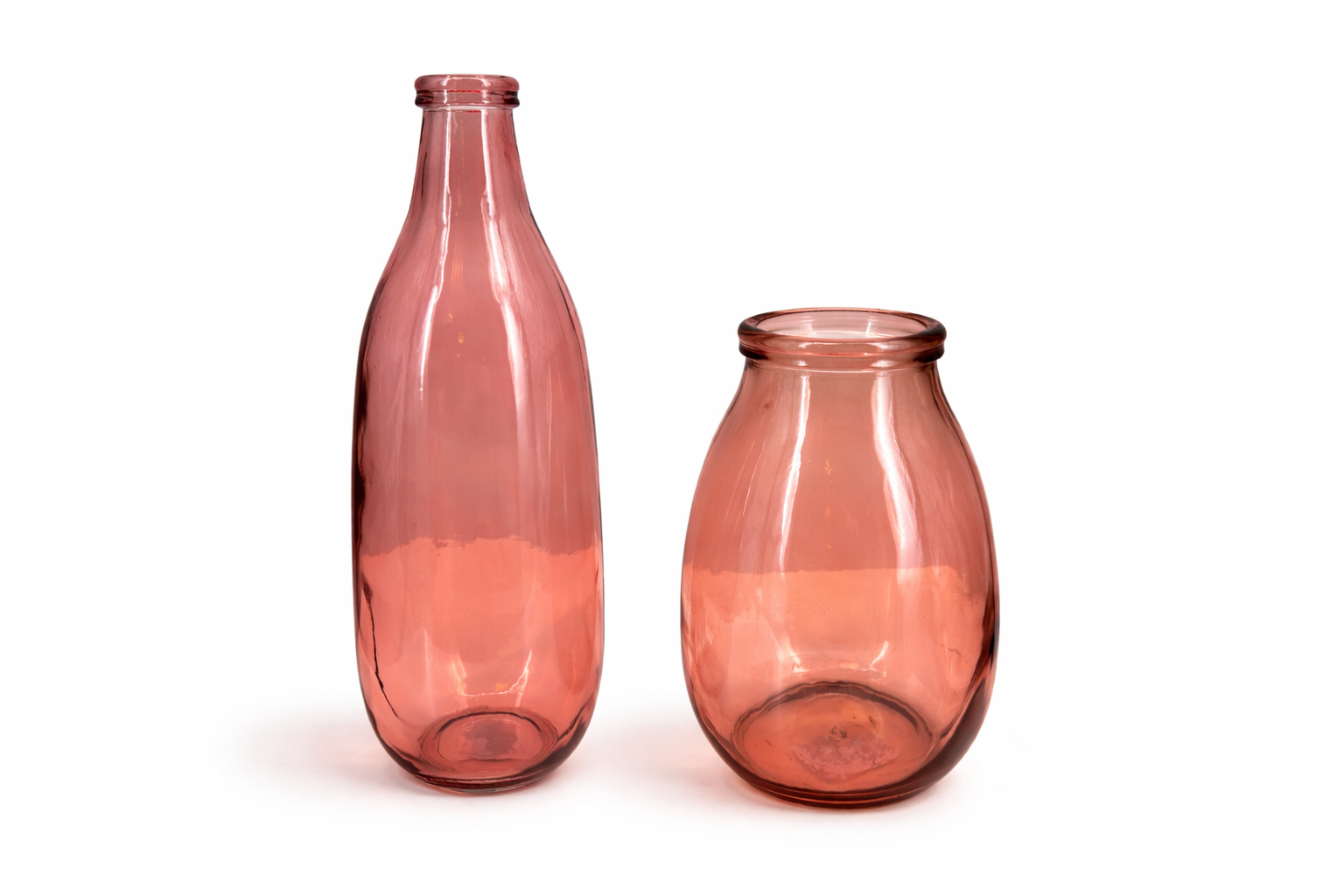 Vases Bouteille en Verre Rose