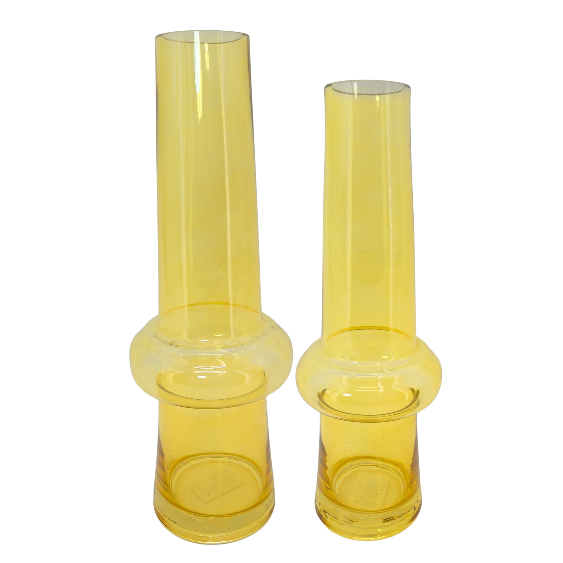 Vase bouteille jaune