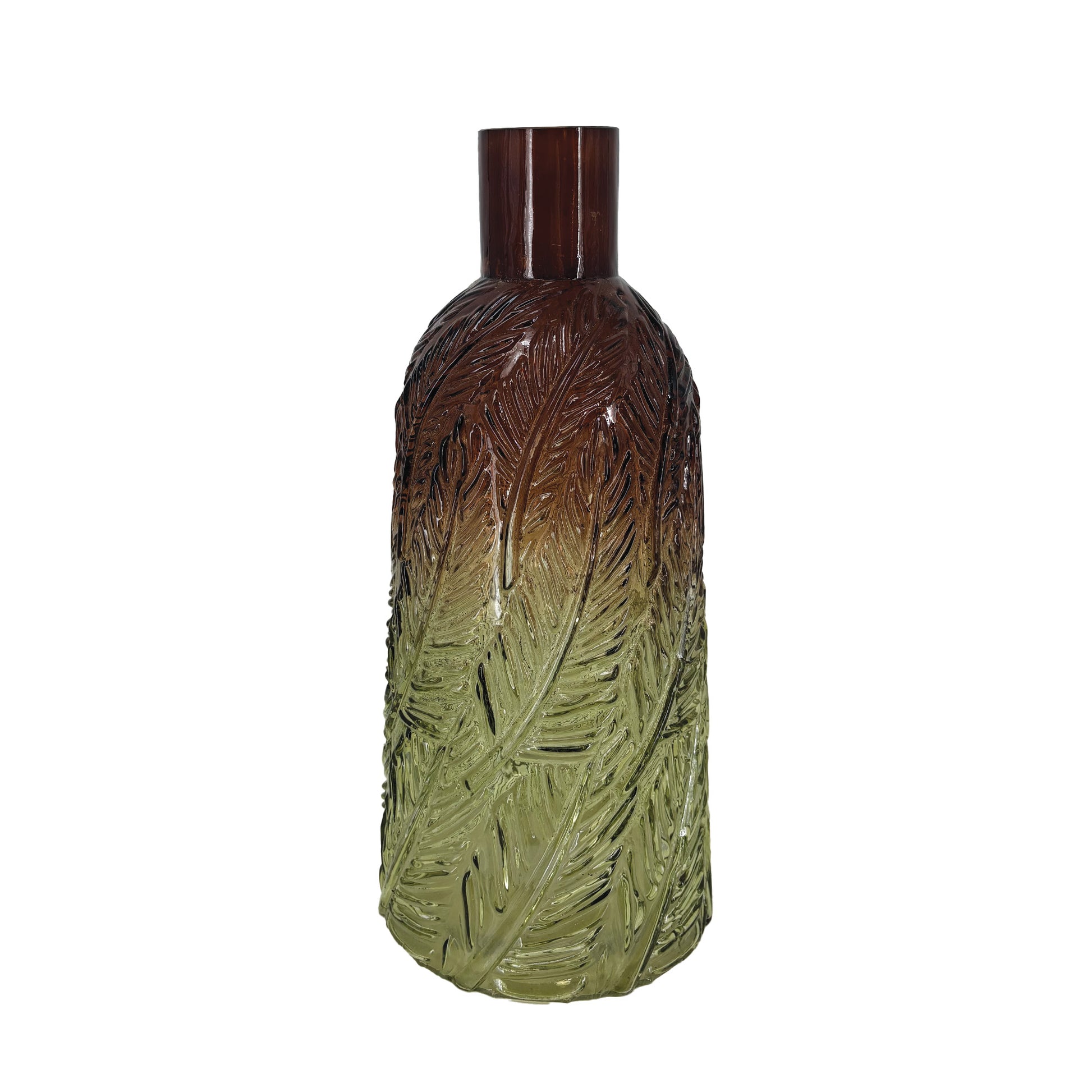 Bouteille en Verre Marron et Vert