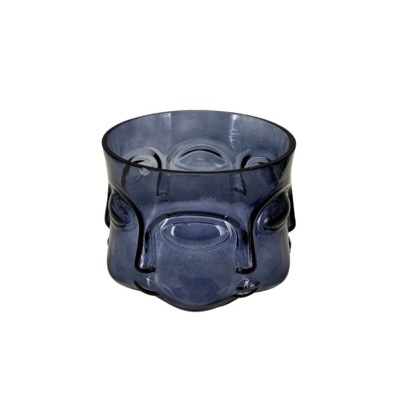 Vase en Verre Indaco Visage