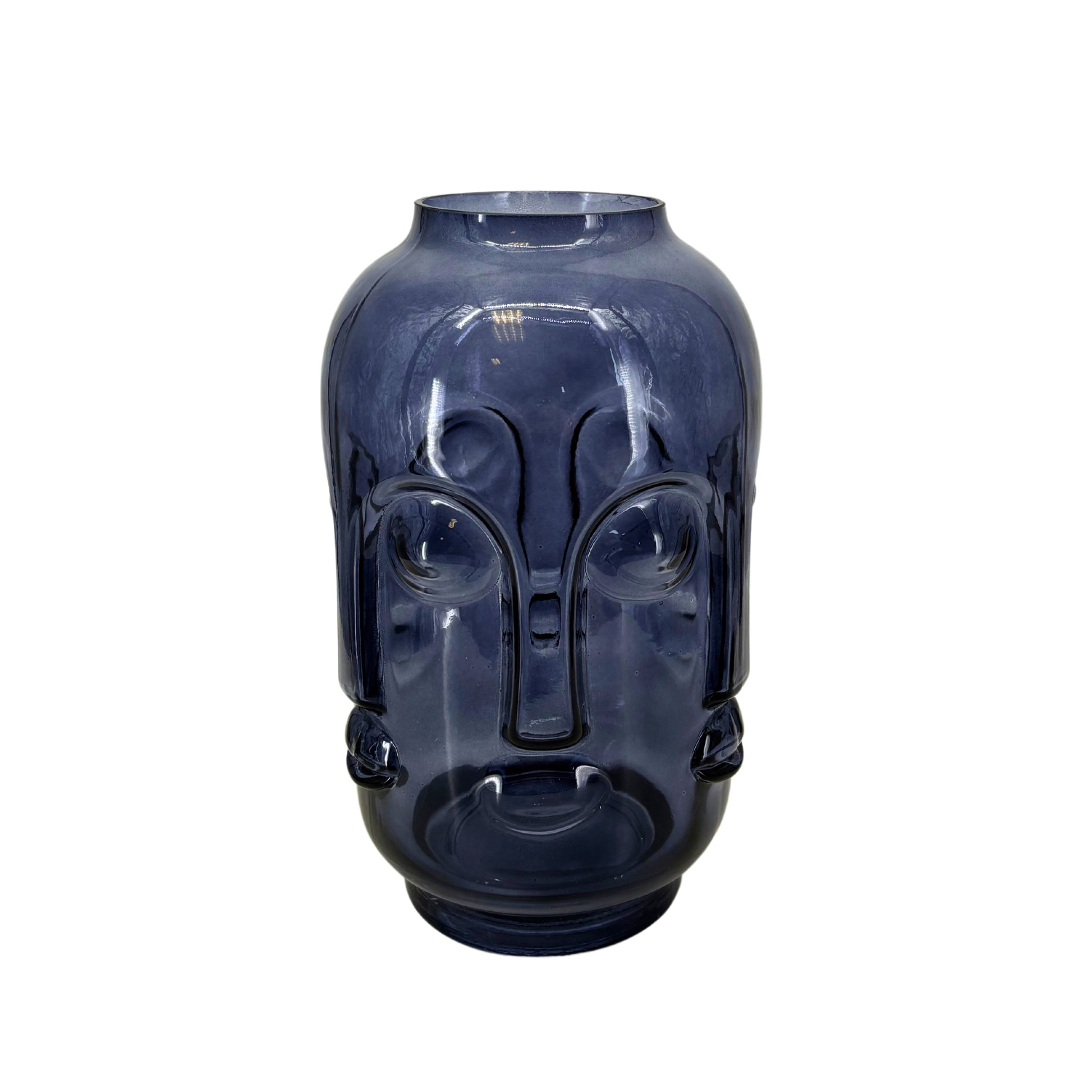 Vase en Verre Indaco Visage