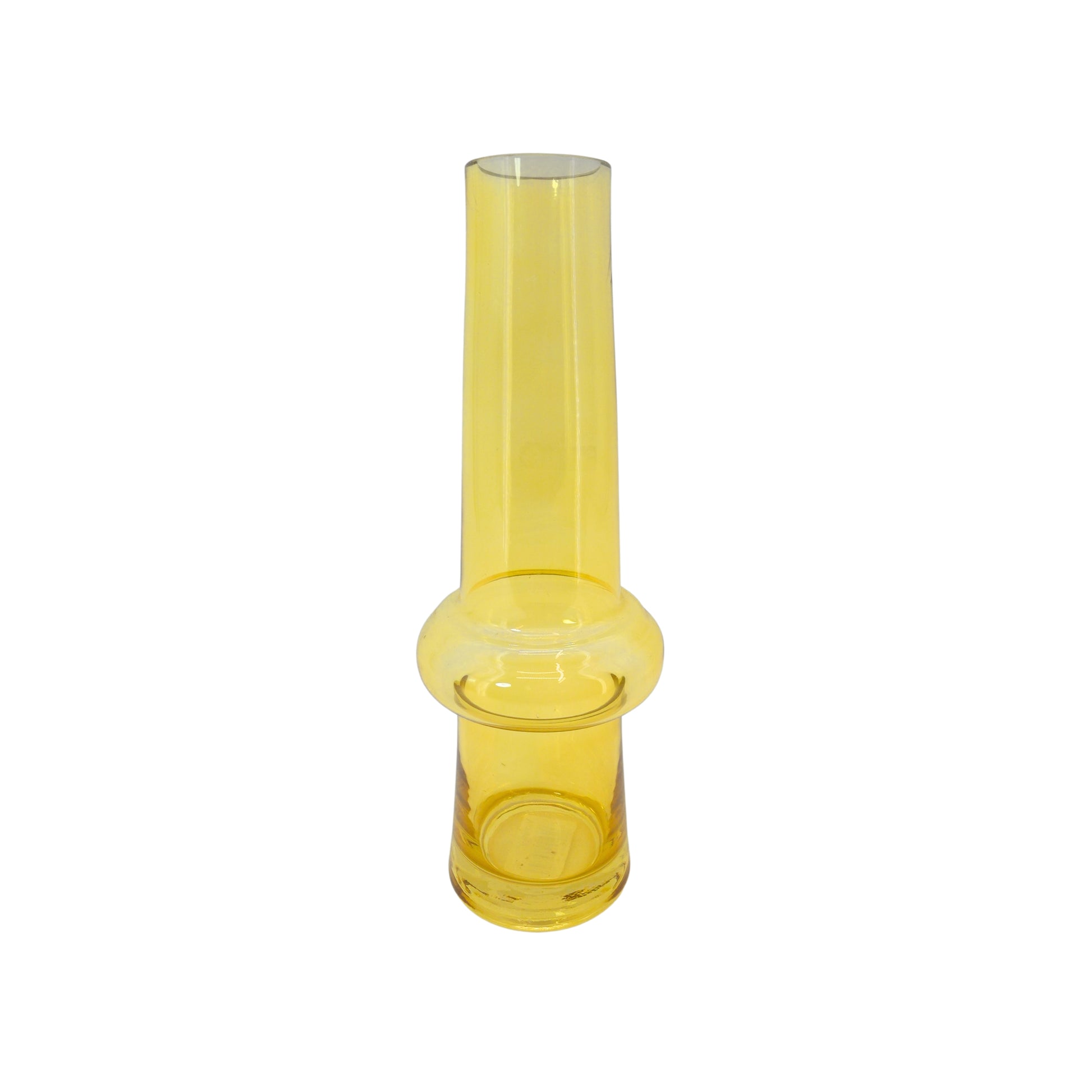 Vase bouteille jaune