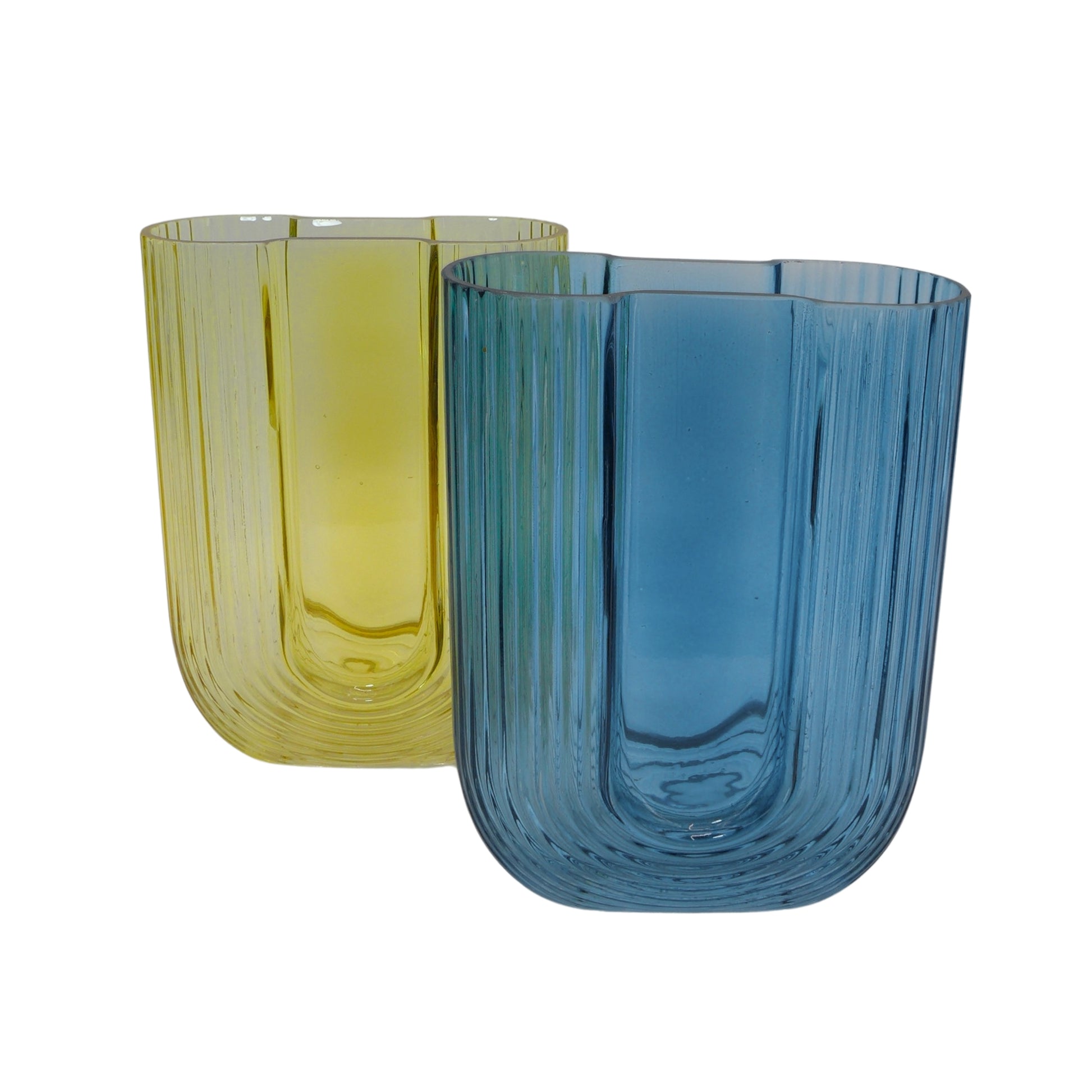 Vase ovale vanille ou bleu