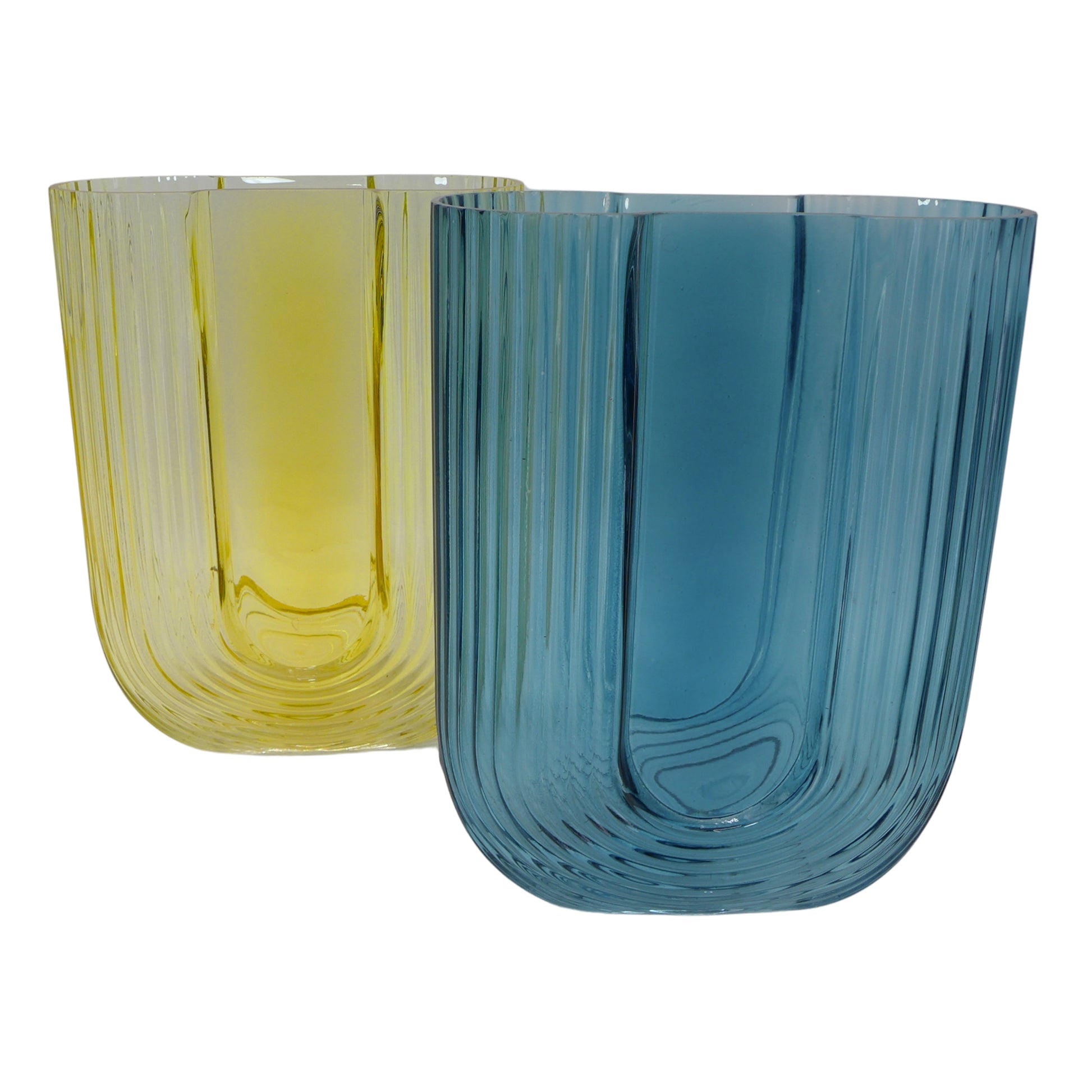 Vase ovale vanille ou bleu